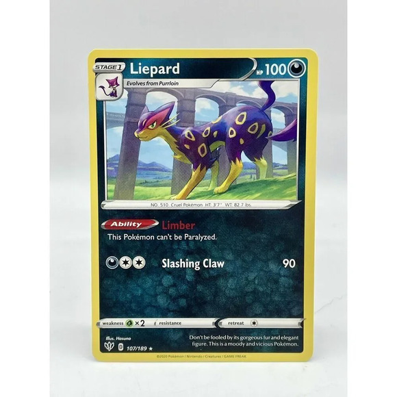 Liepard 107/189‎ Darkness Ablaze Pokemon TCG Mint Unplayed - Picture 1 of 6